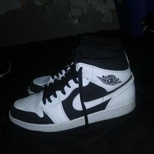 White and Black Air Jordan's